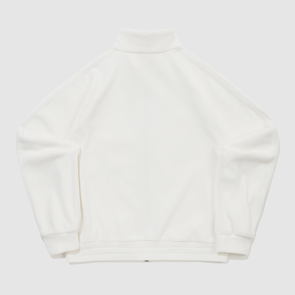 르꼬끄 스포르티브 여성 루즈핏 벨듀로이 하이넥 집업 - 아이보리 QQ422OFTO3(le coq sportif Women's Loose-Fit Velduroy High-Neck Zip-Up Jacket Ivory) - 3