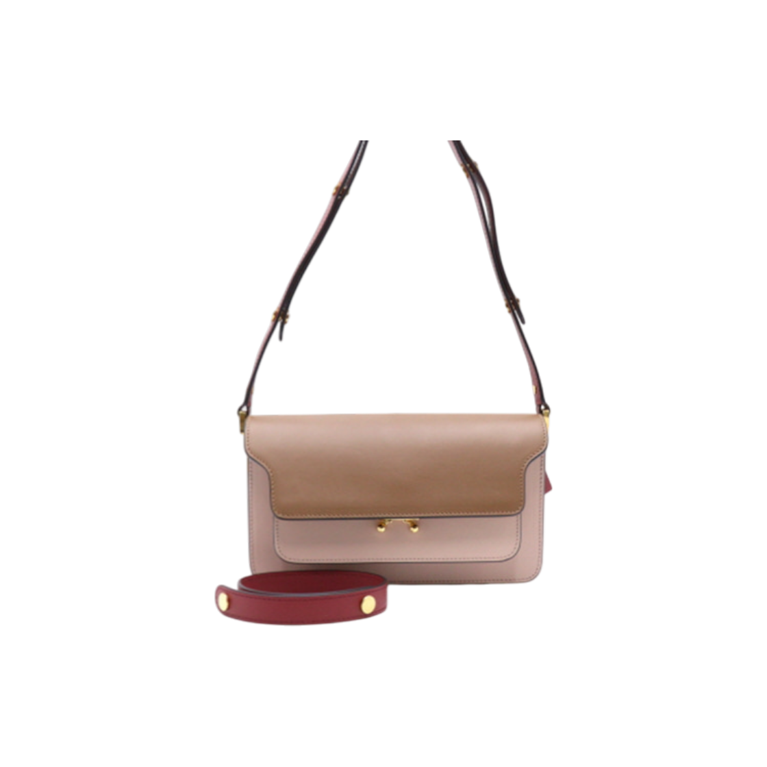 마르니 SBMP0121U1 사피아노이스트 웨스트 트렁크 숄더백 겸 크로스백 aa38171(Marni Saffiano East West Trunk Shoulder & Crossbody Bag AA38171)