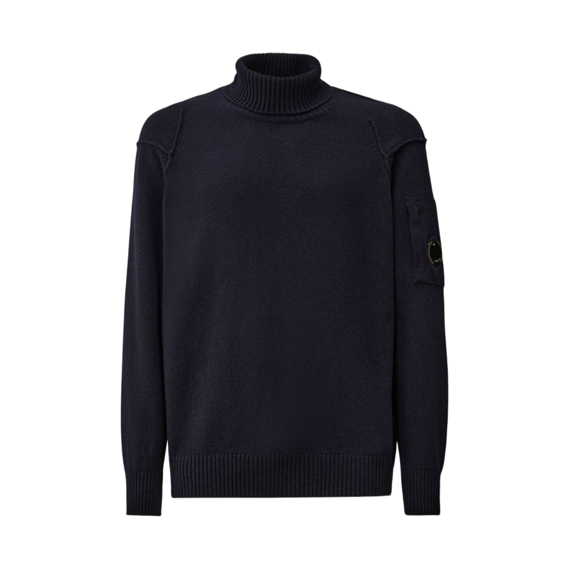 C.P. 컴퍼니 램스울 GRS 터틀넥 스웨터 토탈 이클립스 블루 - 25FW(C.P. Company Lambswool GRS Turtleneck Sweater Total Eclipse Blue - 25FW)