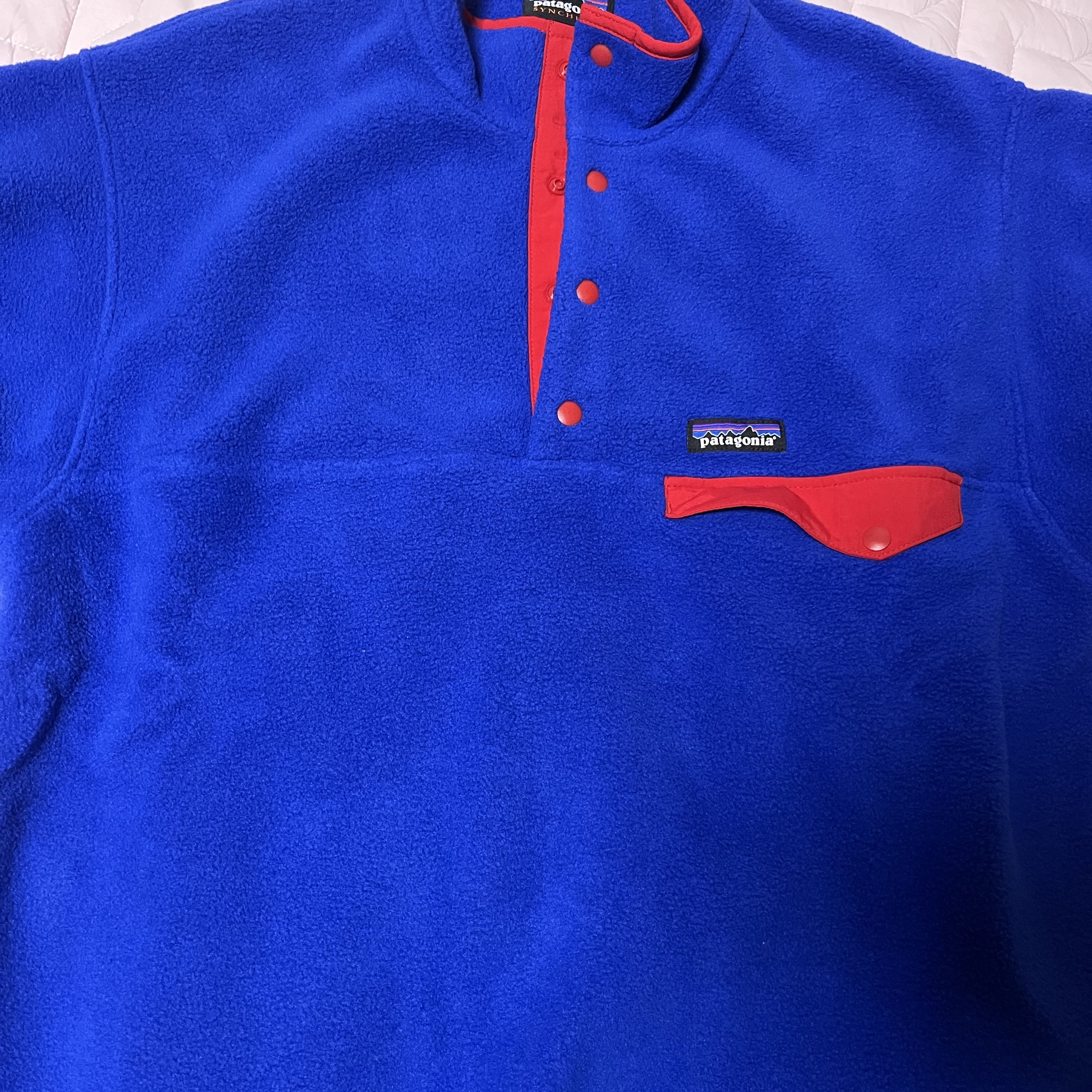 Patagonia Synchilla Snap-T Fleece Pullover Passage Blue 착용 스타일