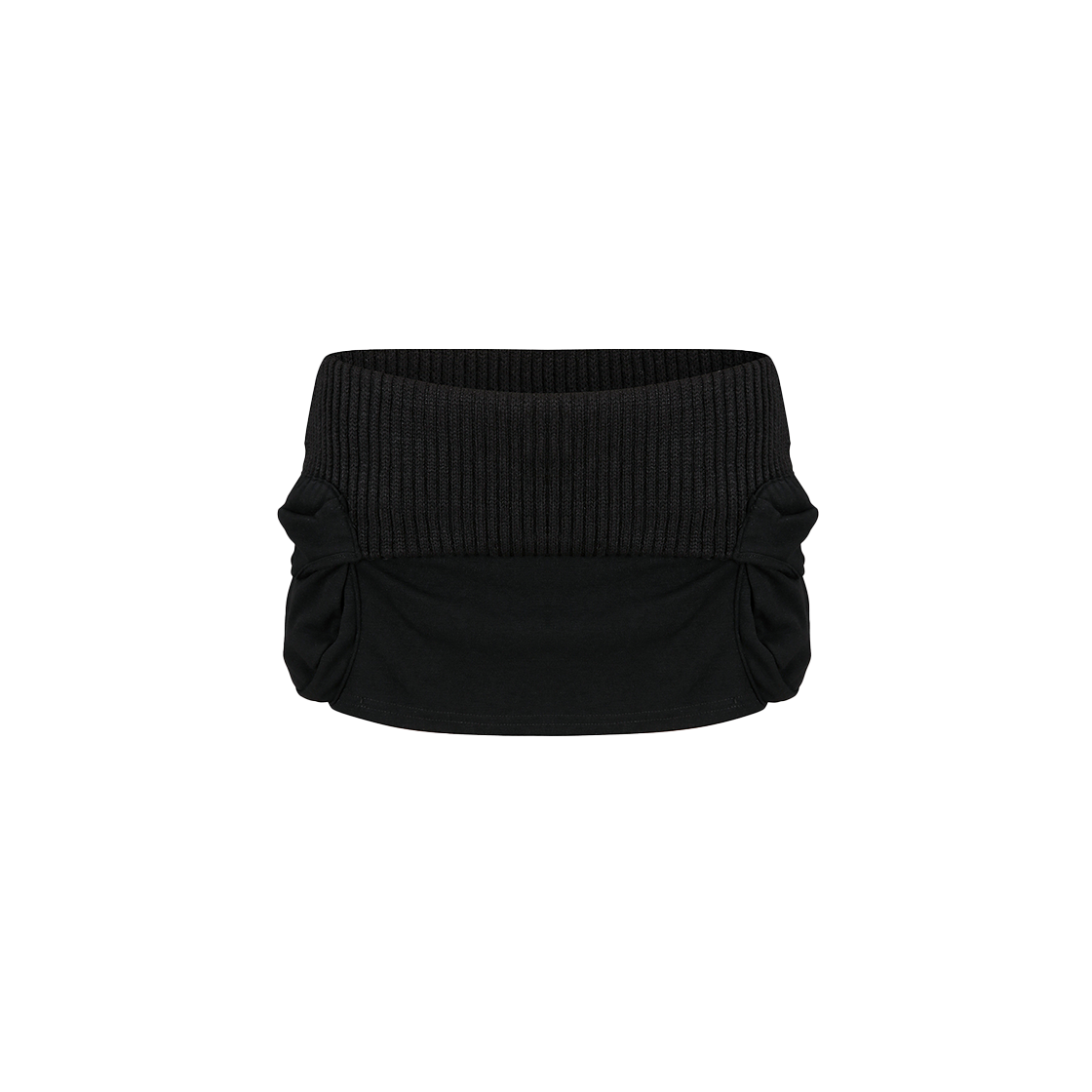 53603 Kashiko Knit Micro Skirt Blak