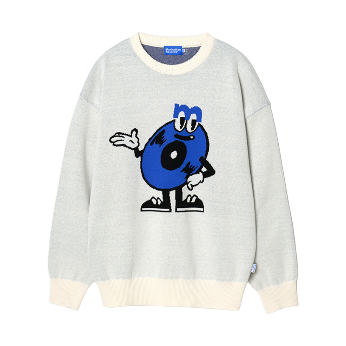 맨하탄 레코즈 엠 캐릭터 니트웨어 - 아이보리