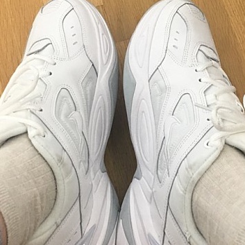 (W) Nike M2K Tekno White Pure Platinum 착용 스타일