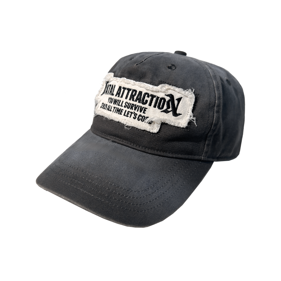 코드 버닝 플래그 블리치 워시드 캡 슬레이트 그레이(Cord Burning Flag Bleach Washed Cap Slate Gray)