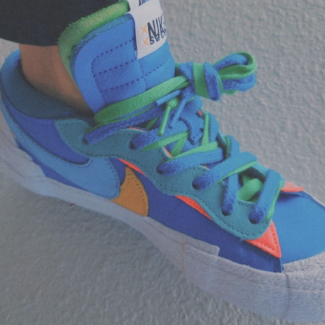 Nike x Sacai x Kaws Blazer Low Neptune Blue 착용 스타일