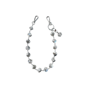 [프리오더] emostanceclub Skull Dice 15 Link Chain White Silver