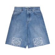Loewe Anagram Shorts in Denim Washed Denim
