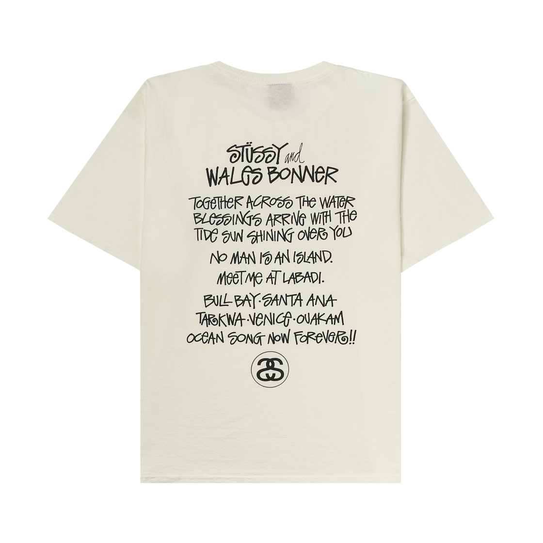 스투시 x 웨일즈 보너 오션 송 티셔츠 아이보리(Stussy x Wales Bonner Ocean Song T-Shirt Ivory)