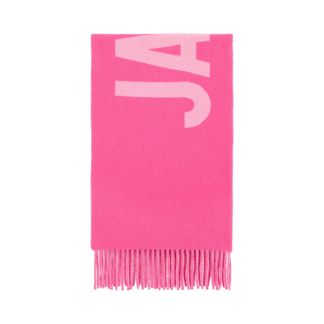 ACU00435AOT-4001-043 Jacquemus The Jacquemus Fringe Logo Muffler Multi Pink