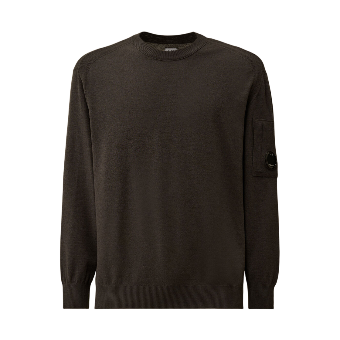 C.P. 컴퍼니 엑스트라파인 메리노 울 크루넥 스웨터 다크 쉐도우 그레이 - 25FW(C.P. Company Extrafine Merino Wool Crewneck Sweater Dark Shadow Grey - 25FW)