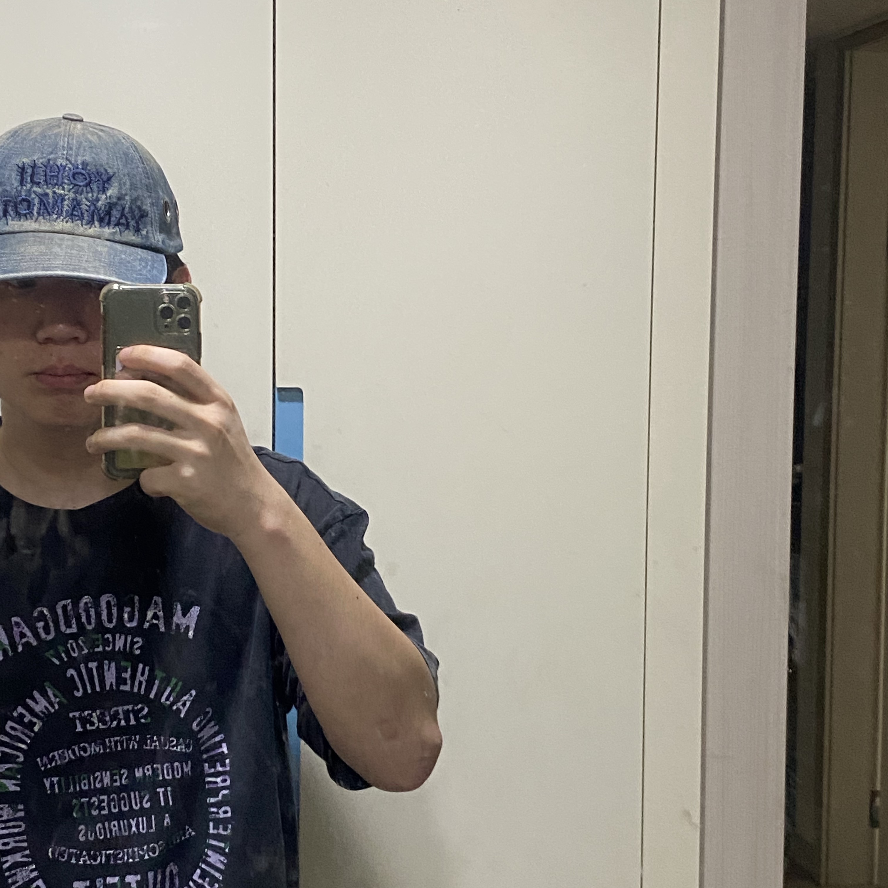 Supreme x Y's by Yohji Yamamoto Grommet 6-Panel Washed Blue - 25FW 착용 스타일 - 1