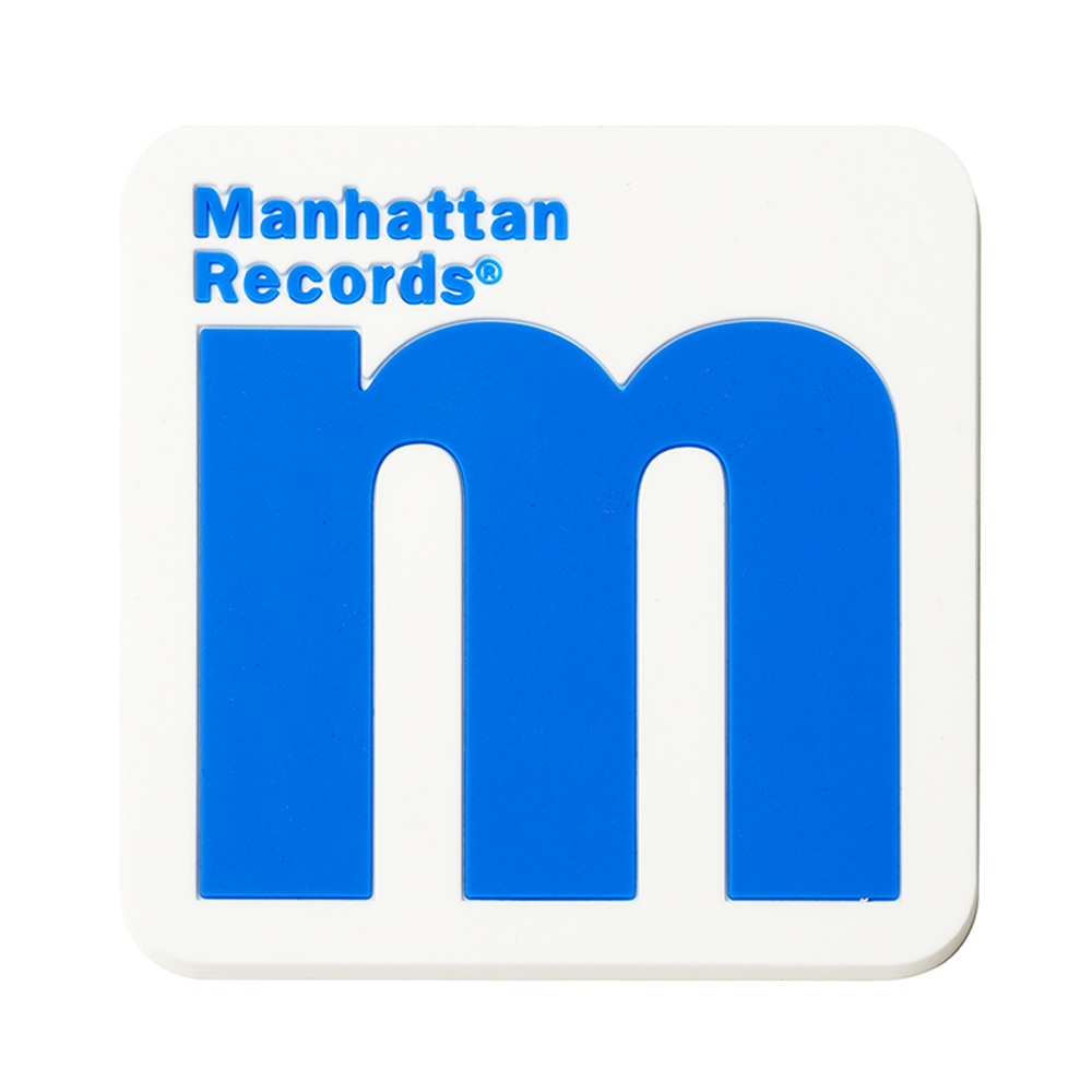 MR25GD010WH0 Manhattan Records M Logo PVC Coaster - White