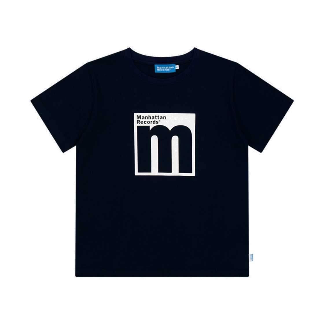 MR25SS014NA Manhattan Records W M Logo T-shirt - Navy