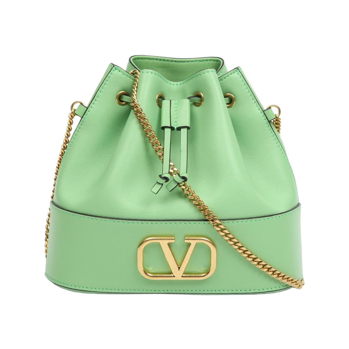 P0T83HPFYEG Valentino Vlogo Signature Mini Bucket Bag Green