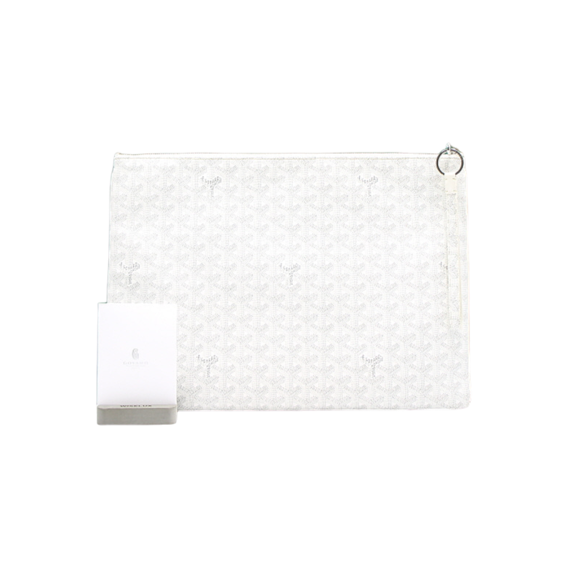 ITCTBMGUGL3M Goyard Sena GM Special White Clutch Bag & Strap