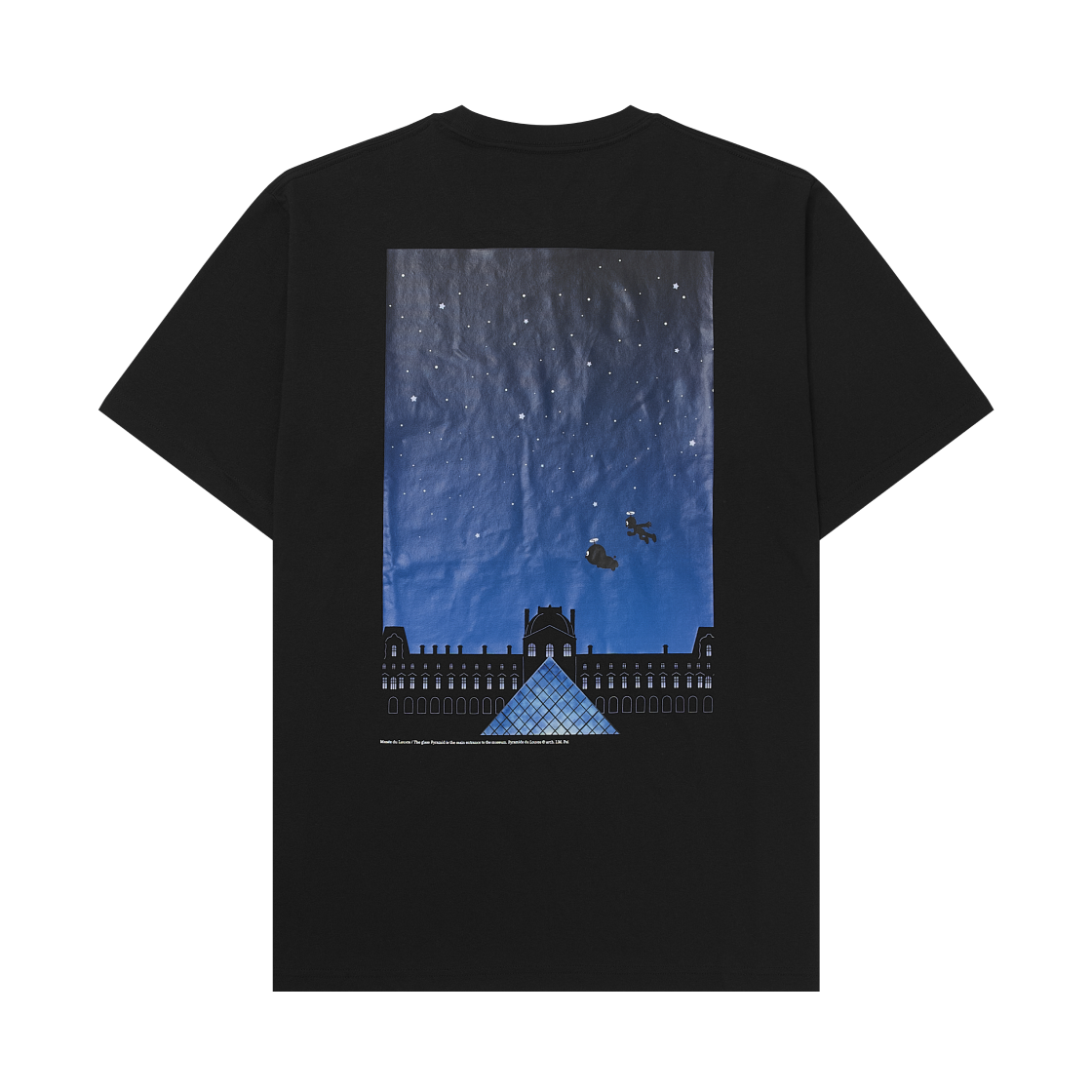 유니클로 UT x 루브르 x 도라에몽 그래픽 티셔츠 D 블랙 - KR 사이즈(Uniqlo UT x Louvre x Doraemon Graphic T-Shirt D Black - KR Sizing)