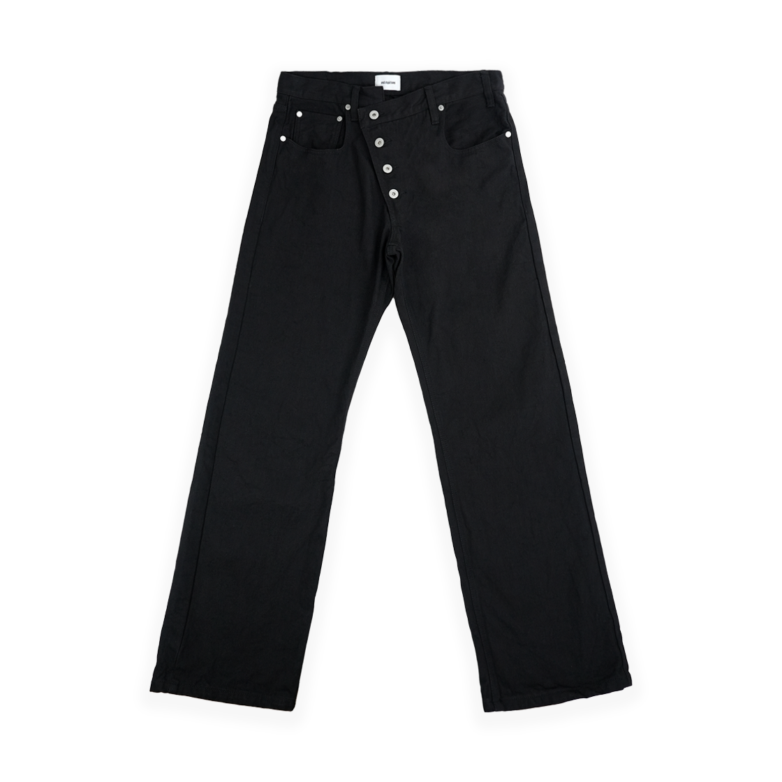 SST25FW010 smallstupidtunes Twisted Straight Denim Pants Black