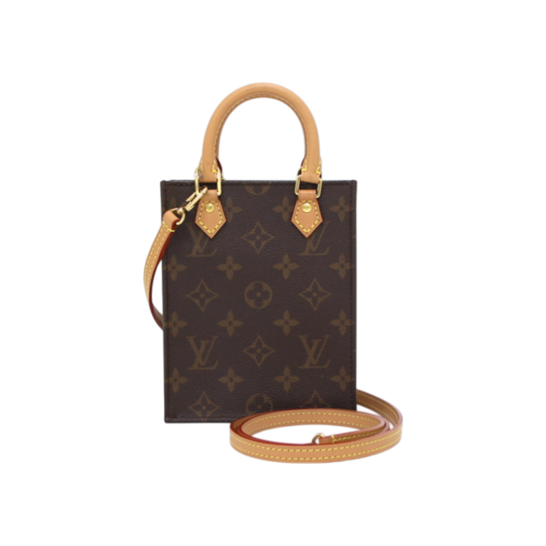 ITO2UJHO5T9Q Louis Vuitton Monogram Canvas Petit Sac Plat Tote and Crossbody Bag