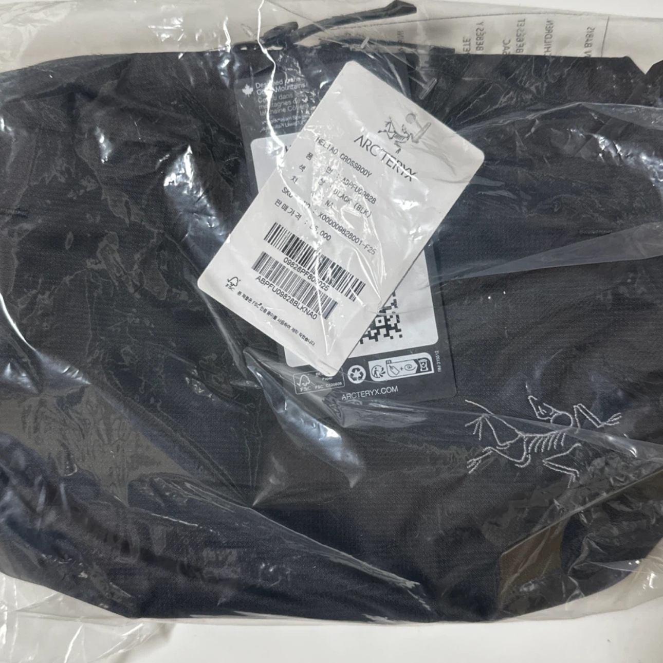 Arc'teryx Heliad 6 Crossbody Bag Black 착용 스타일