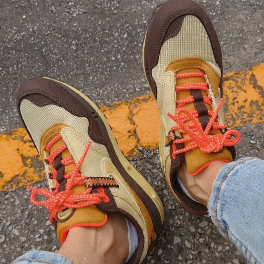 Nike x Travis Scott Air Max 1 Cact.us Brown 착용 스타일