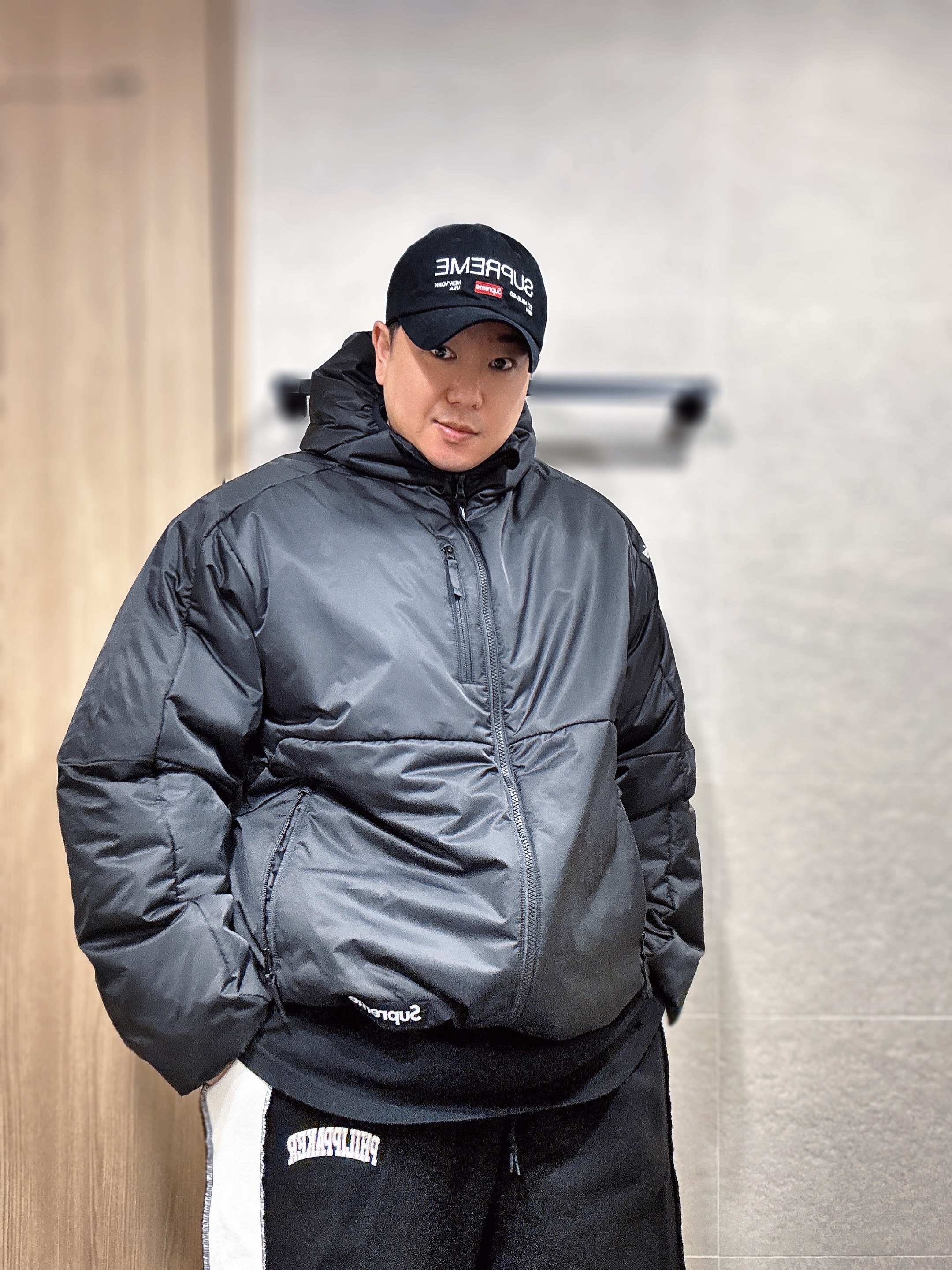 The North Face White Label Slope 3L Jacket Charcoal Grey, Nike x Stussy Air Penny II Rattan and Limestone 착용 스타일 - 9
