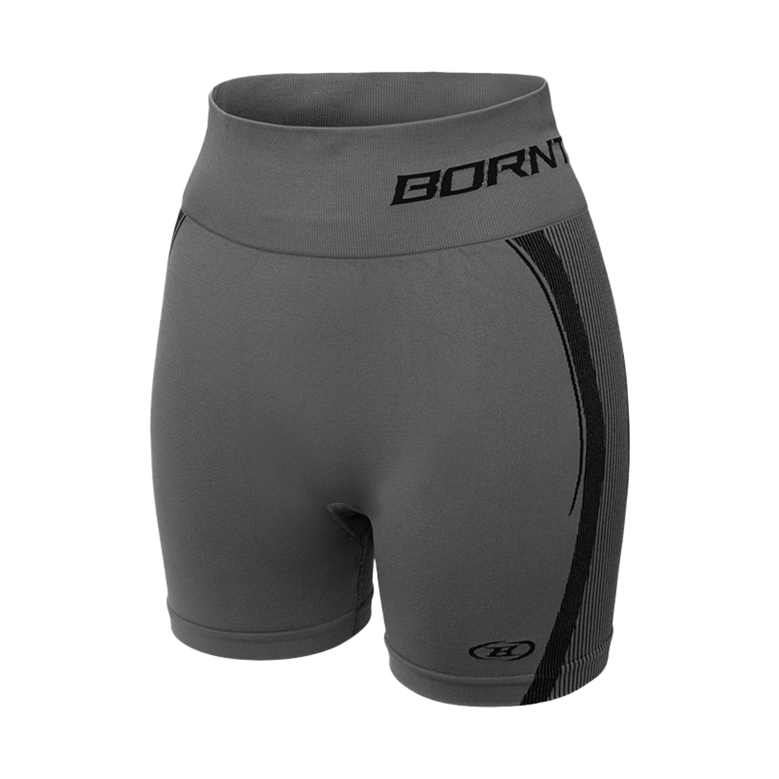 본투윈 W 심볼 B 이클립스 심리스 3.5부 바이커 쇼츠 차콜(BORN TO WIN W Symbol B Eclipse Seamless 3.5 Biker Shorts Charcoal)