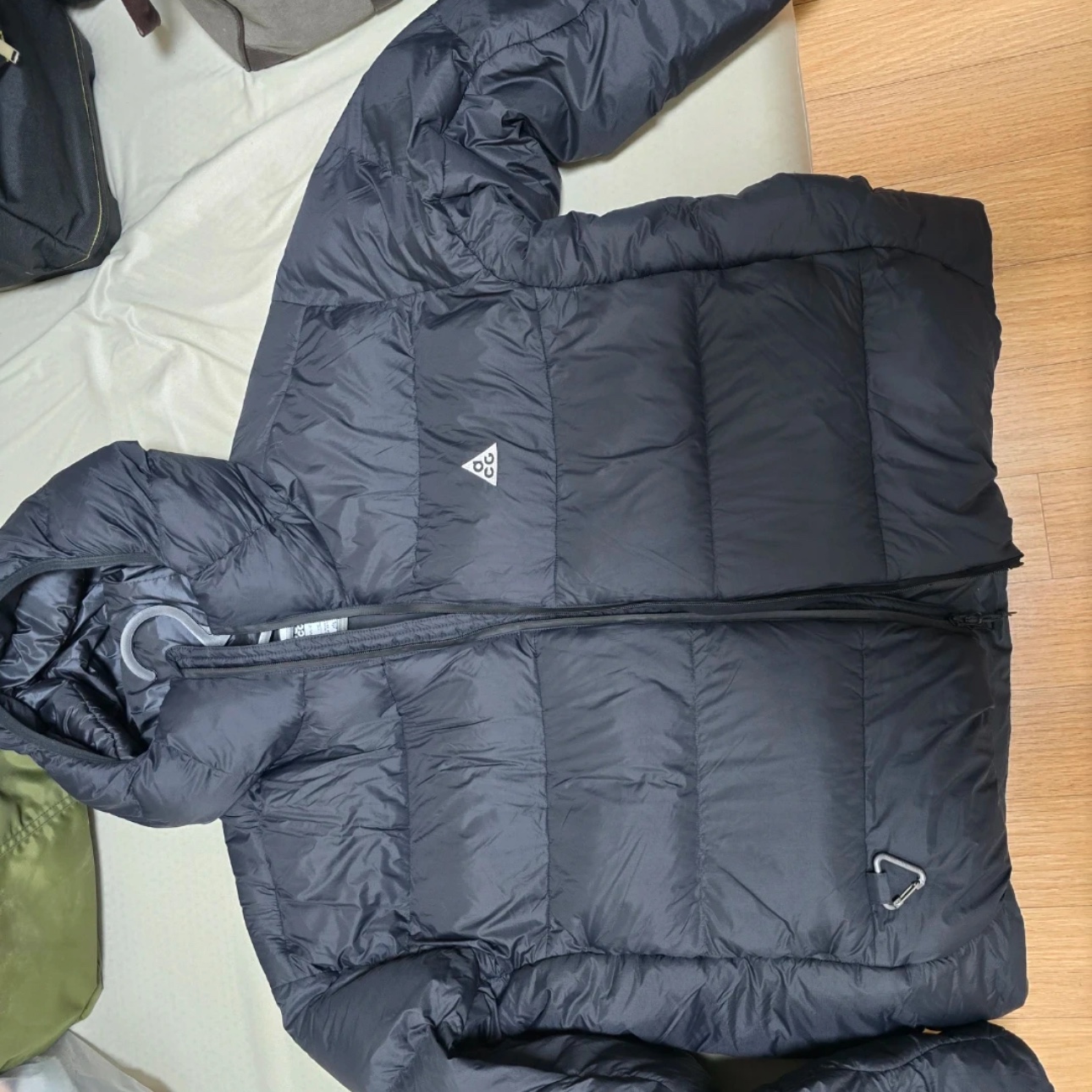 Nike ACG Therma-Fit ADV Lunar Lake Loose Hooded Jacket Black Summit White - Asia 착용 스타일