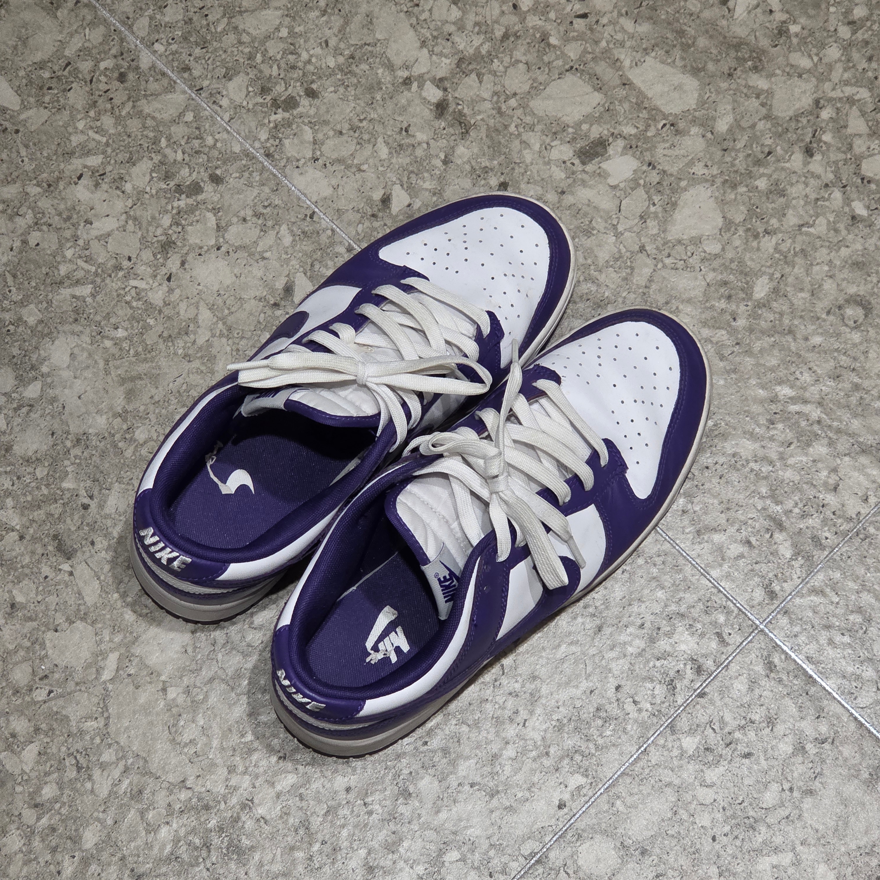 Nike Dunk Low Retro Championship Court Purple 착용 스타일