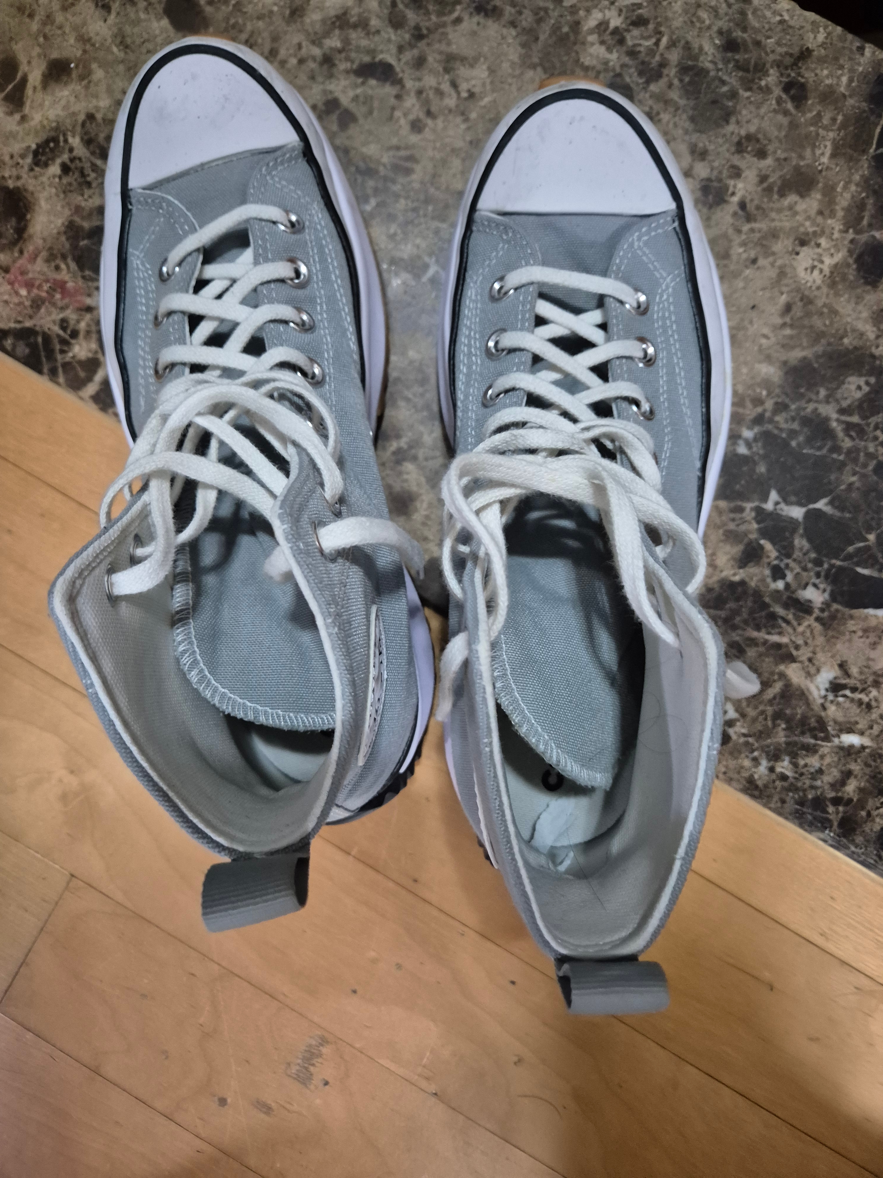 Converse Run Star Hike Hi Seasonal Color Ash Stone 착용 스타일