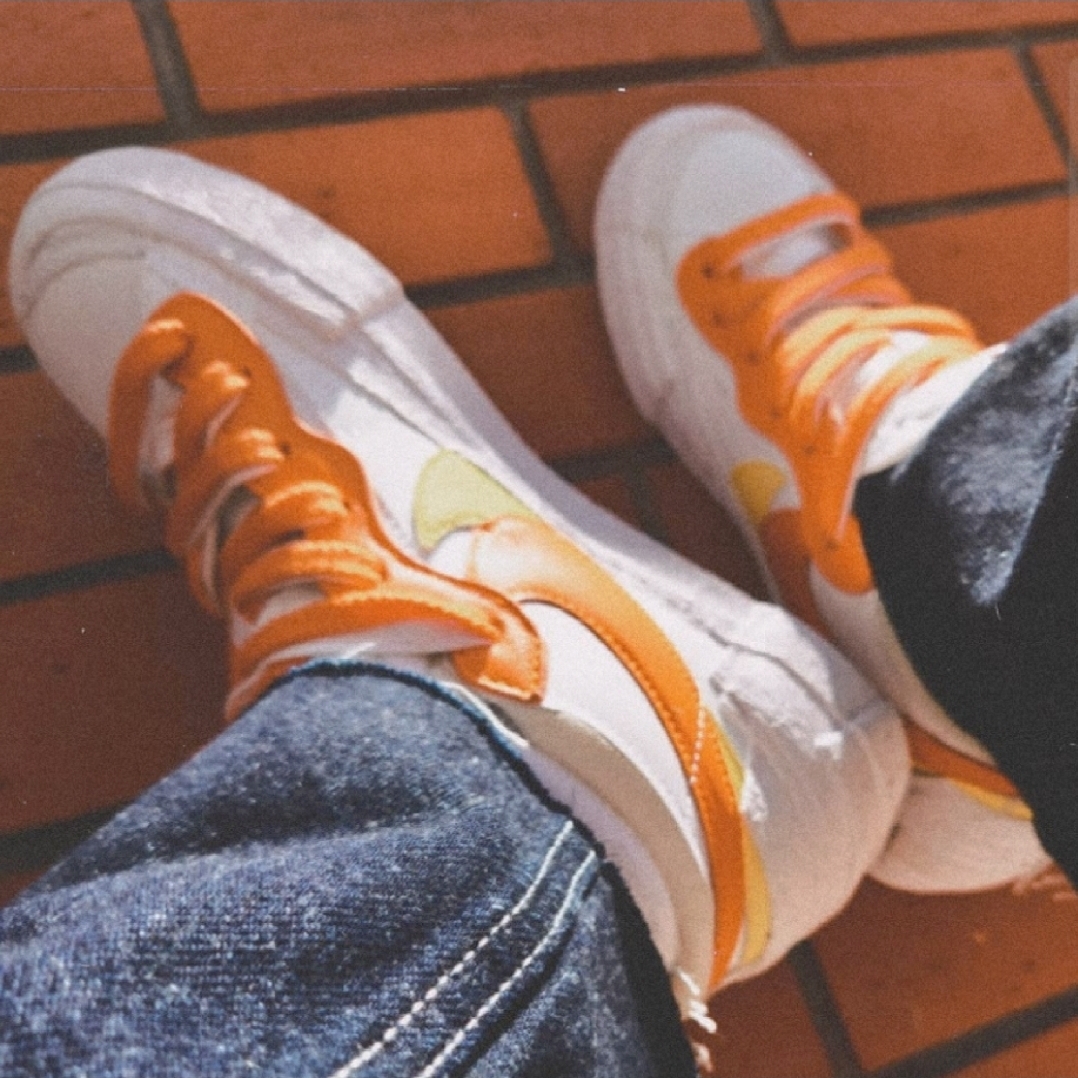 Nike x Sacai Blazer Low Magma Orange 착용 스타일