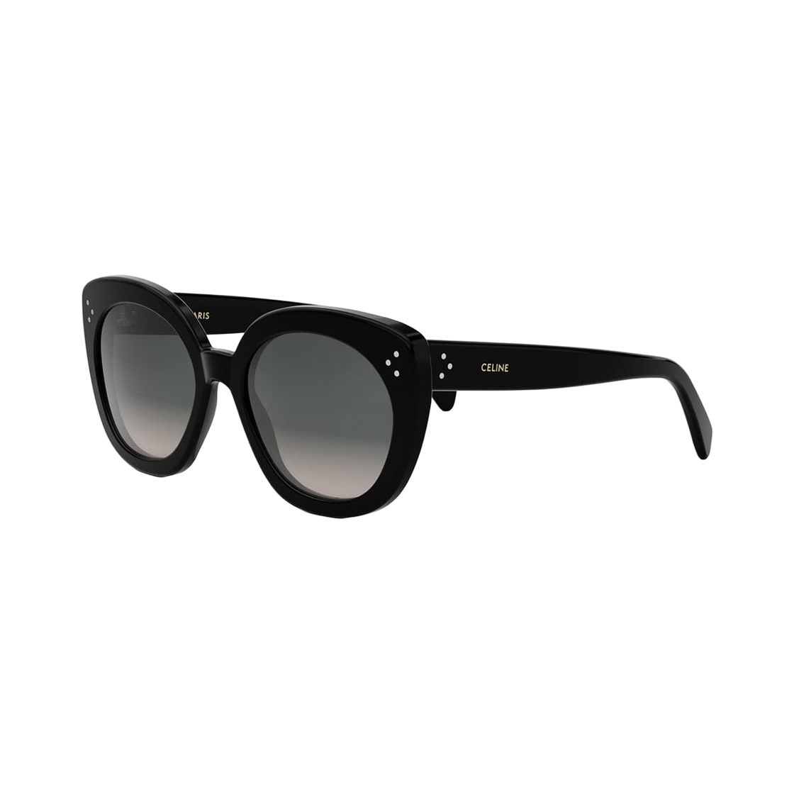 CL40295I-01F Celine 3 Dots Sunglasses in Acetate Black Grey