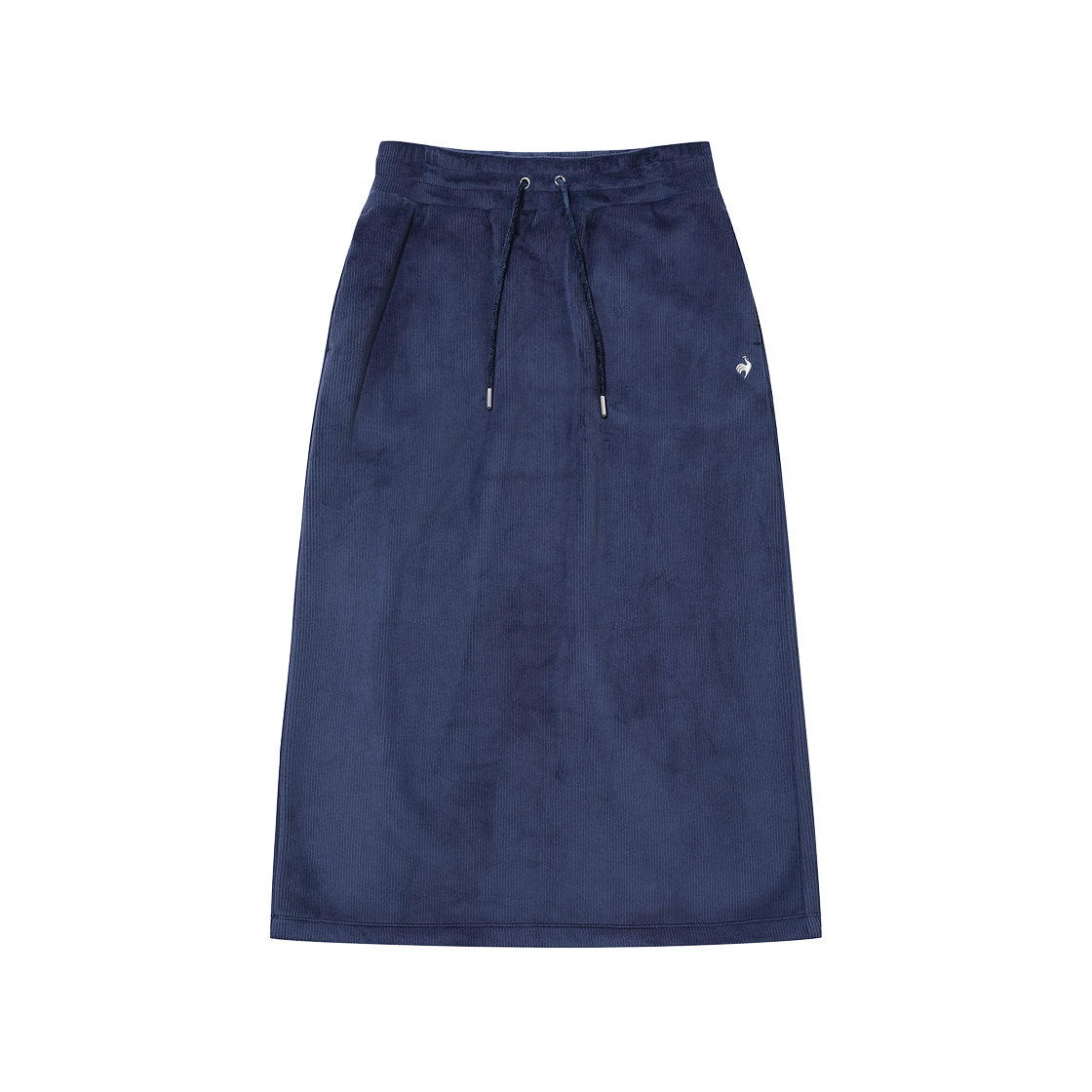 QQ422OSKO3_DNV0 le coq sportif Women's Vel-duroy Midi Skirt Dark Navy