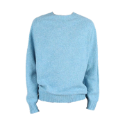 Harley of Scotland Shaggy Dog Crewneck Sweater Loch Blue