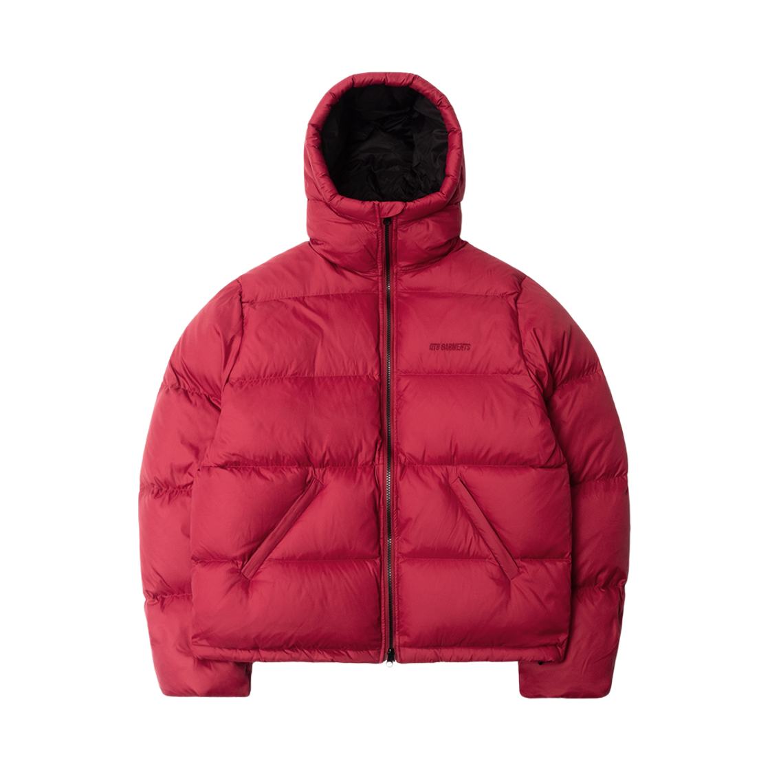 Q5WMJK003RED QT8 GARMENTS Duck Down Heavyweight Hoodie Jacket Red