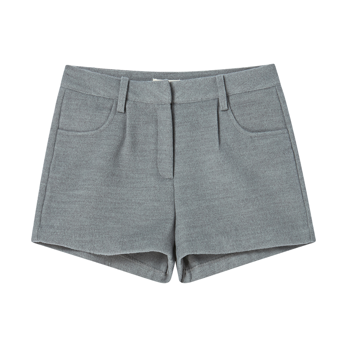 RG_25_FW1_SP_01 Rogin N Rosie Micro Wool Shorts Gray