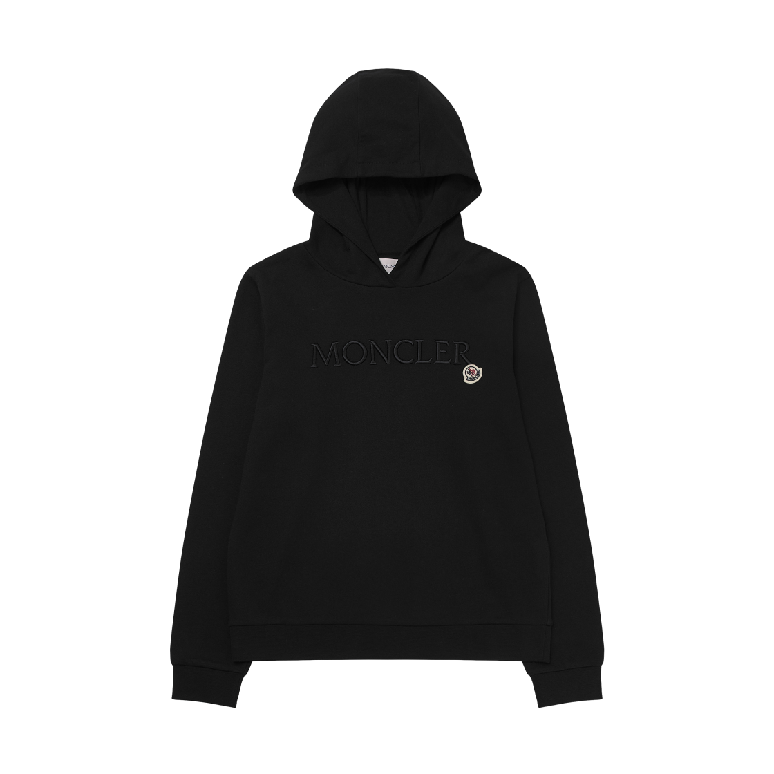 (키즈) 몽클레르 후드 스웨트셔츠 블랙 - 25SS((Kids) Moncler Hood Sweatshirt Black - 25SS)