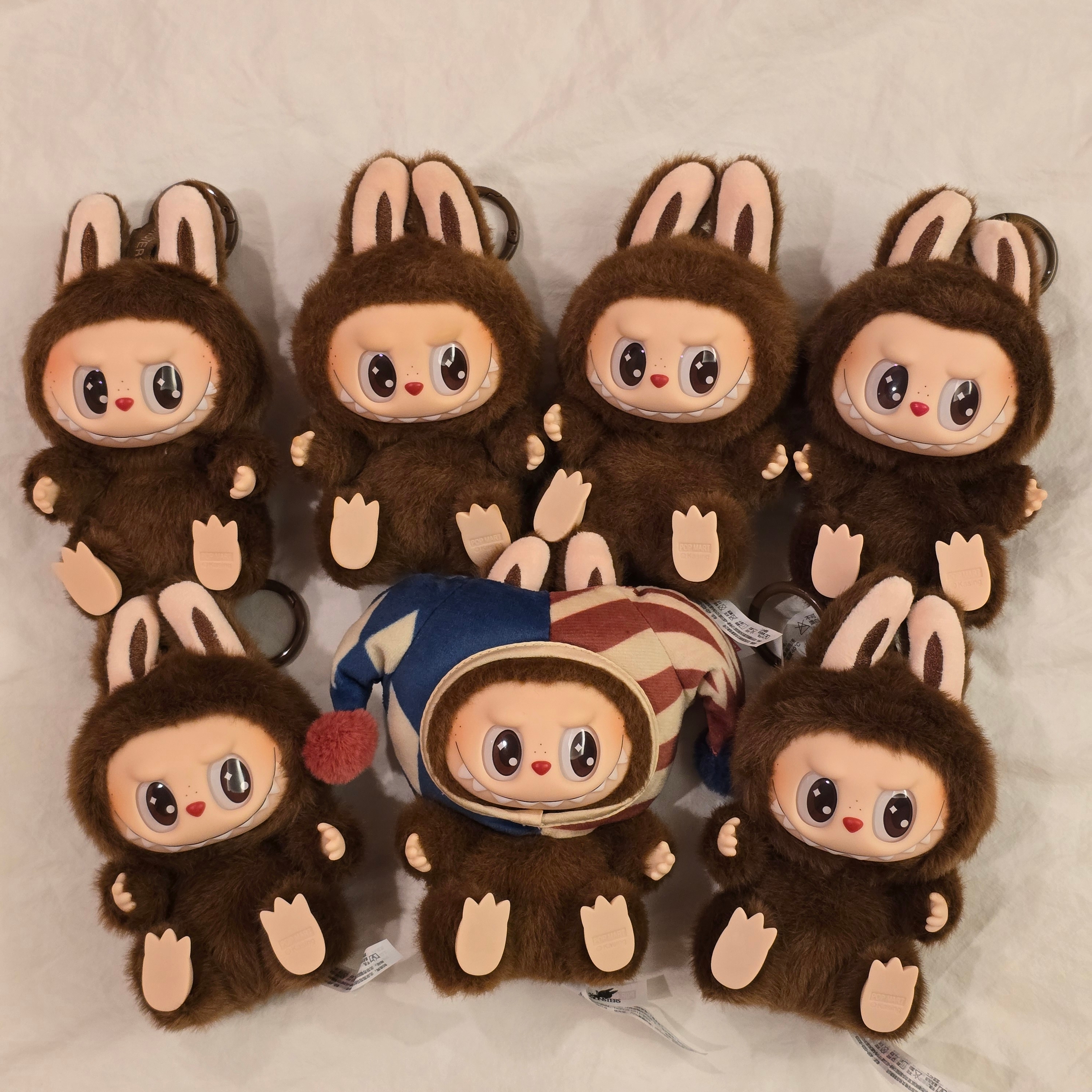 Pop Mart Labubu Let's Play Together Doll Series Duoduo Keyring (Opened Case), Pop Mart Labubu Let's Play Together Doll Series Sealed Case (1 Blind Box) 착용 스타일