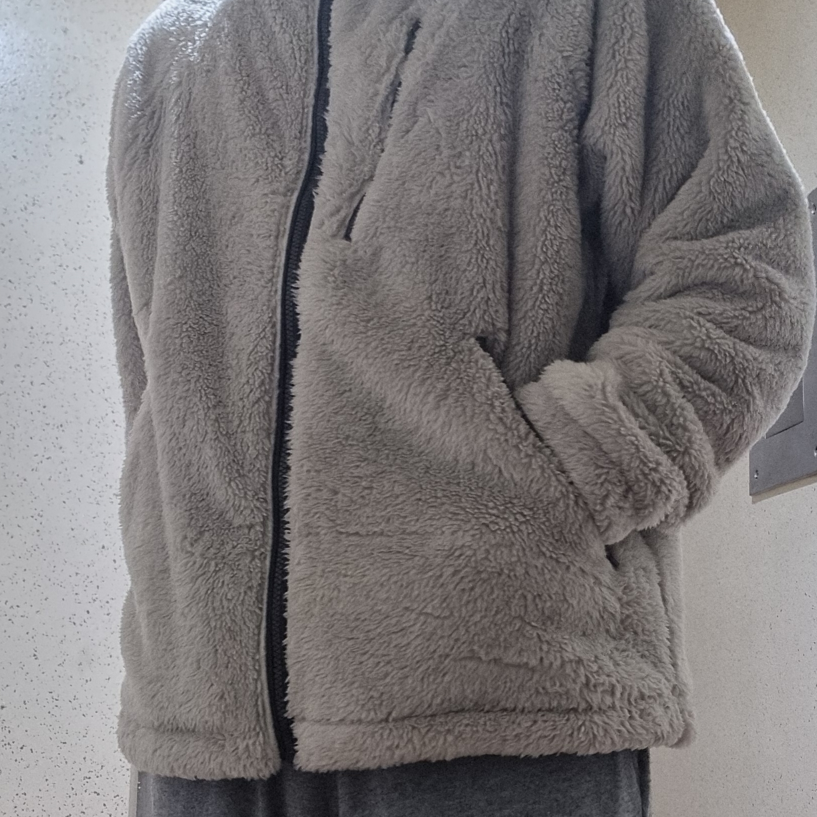 Uniqlo x Needles Fleece Jacket Beige - KR 착용 스타일