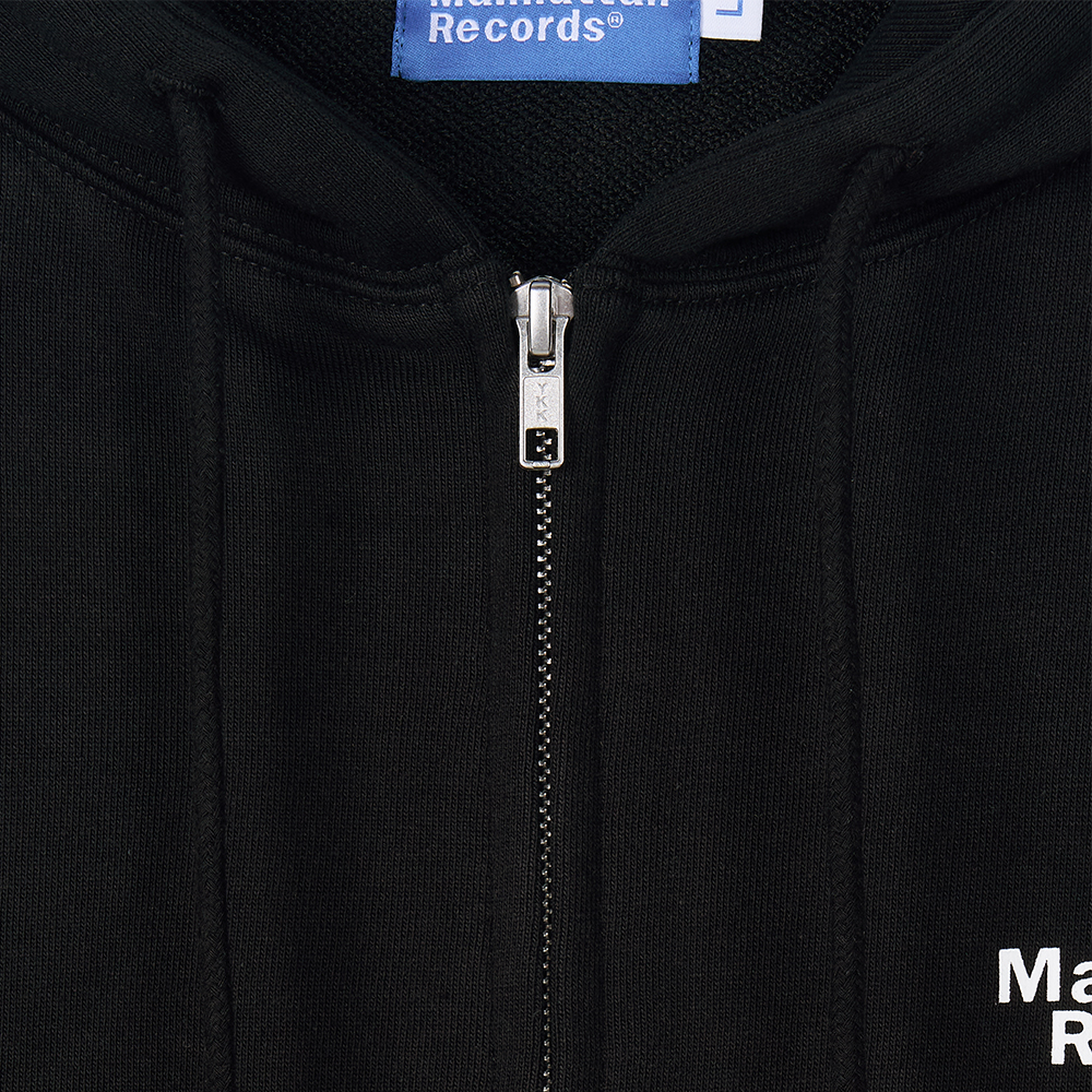 맨하탄 레코즈 클래식 집업 후디 - 블랙(Manhattan Records Classic Logo Zip Up Hoodie - Black) - 3
