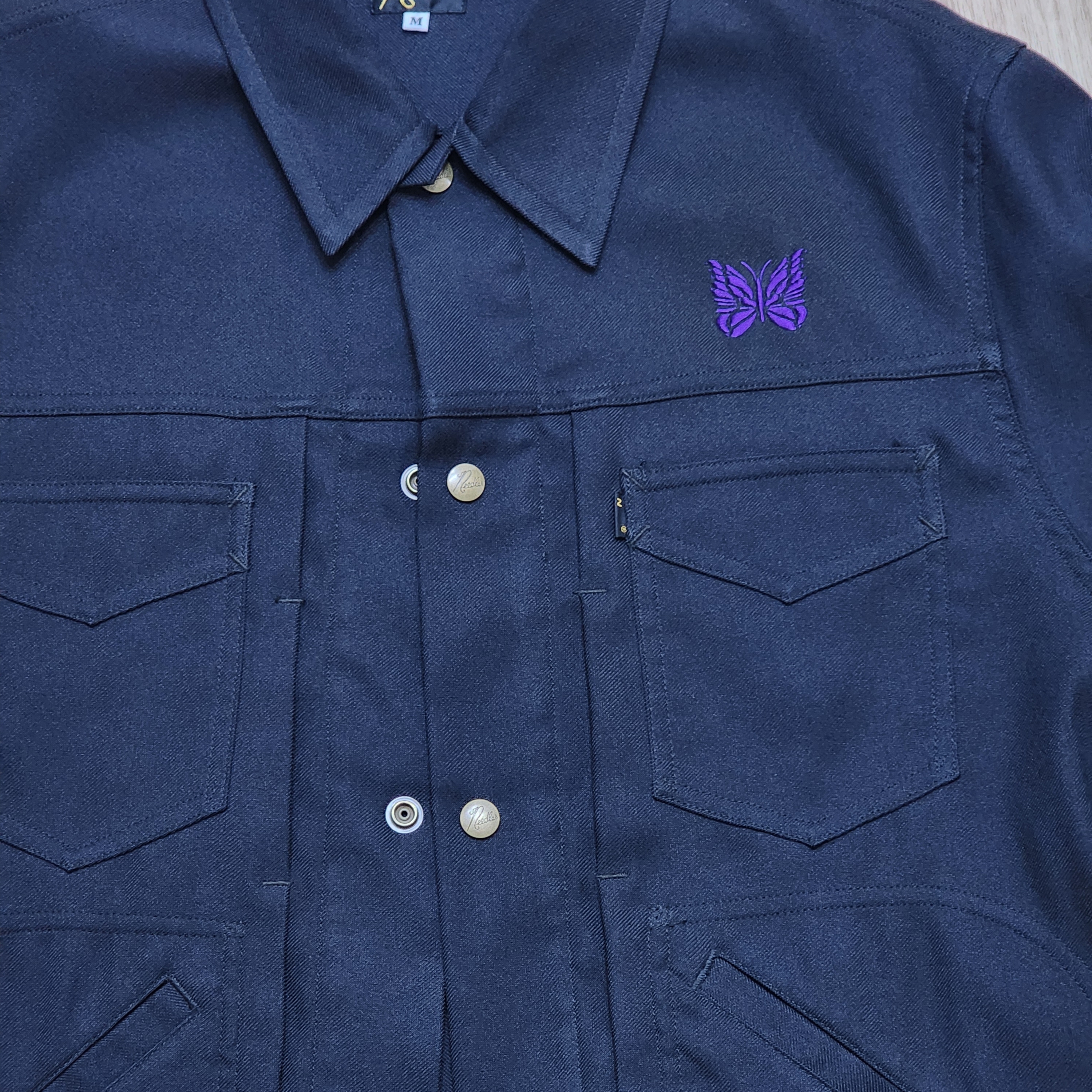 Needles Penny Jean Poly Twill Jacket Black 착용 스타일