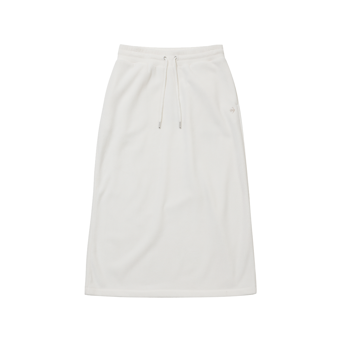 QQ422OSKO3_IVY0 le coq sportif Women's Vel-duroy Midi Skirt Ivory