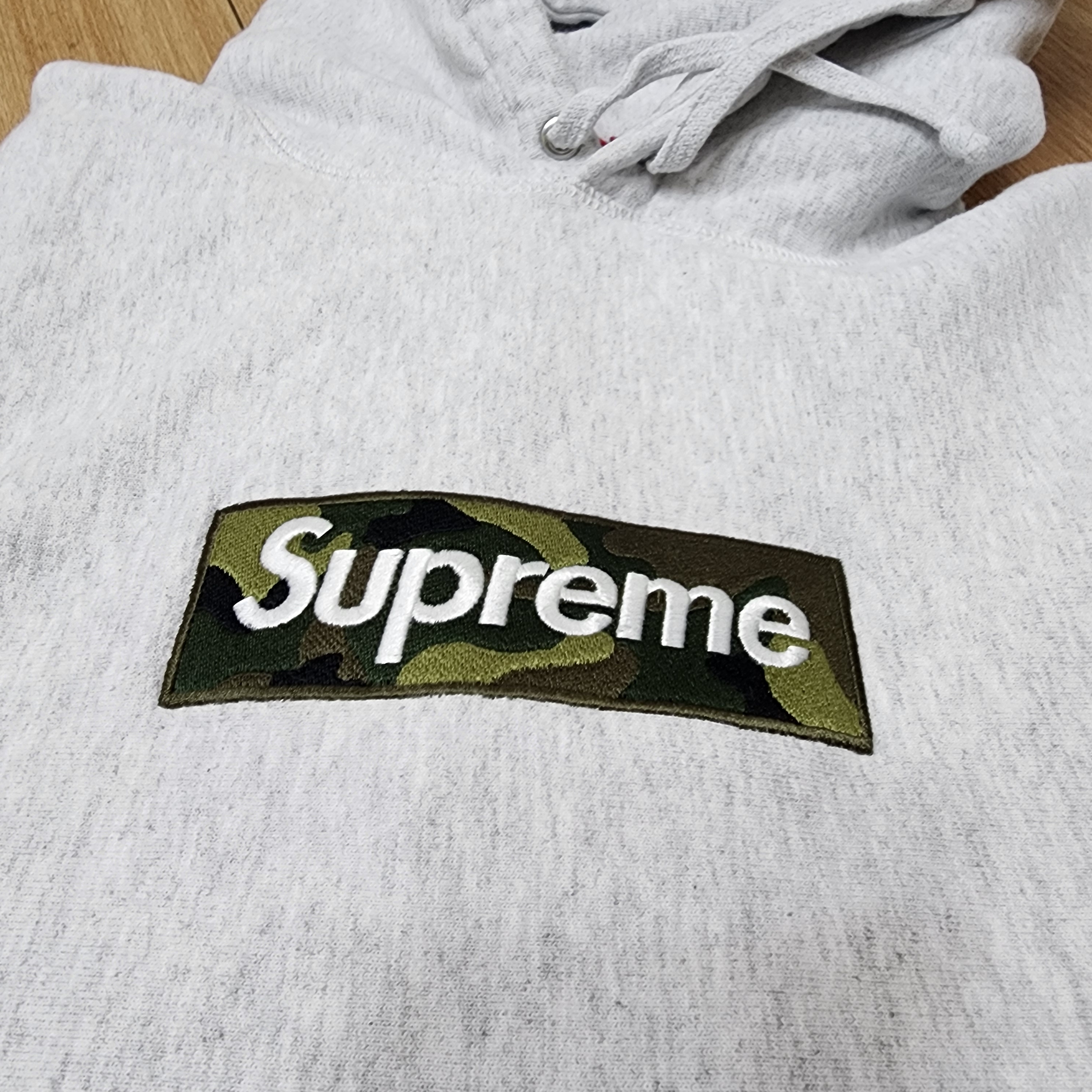 Supreme Box Logo Hooded Sweatshirt Ash Grey - 23FW 착용 스타일