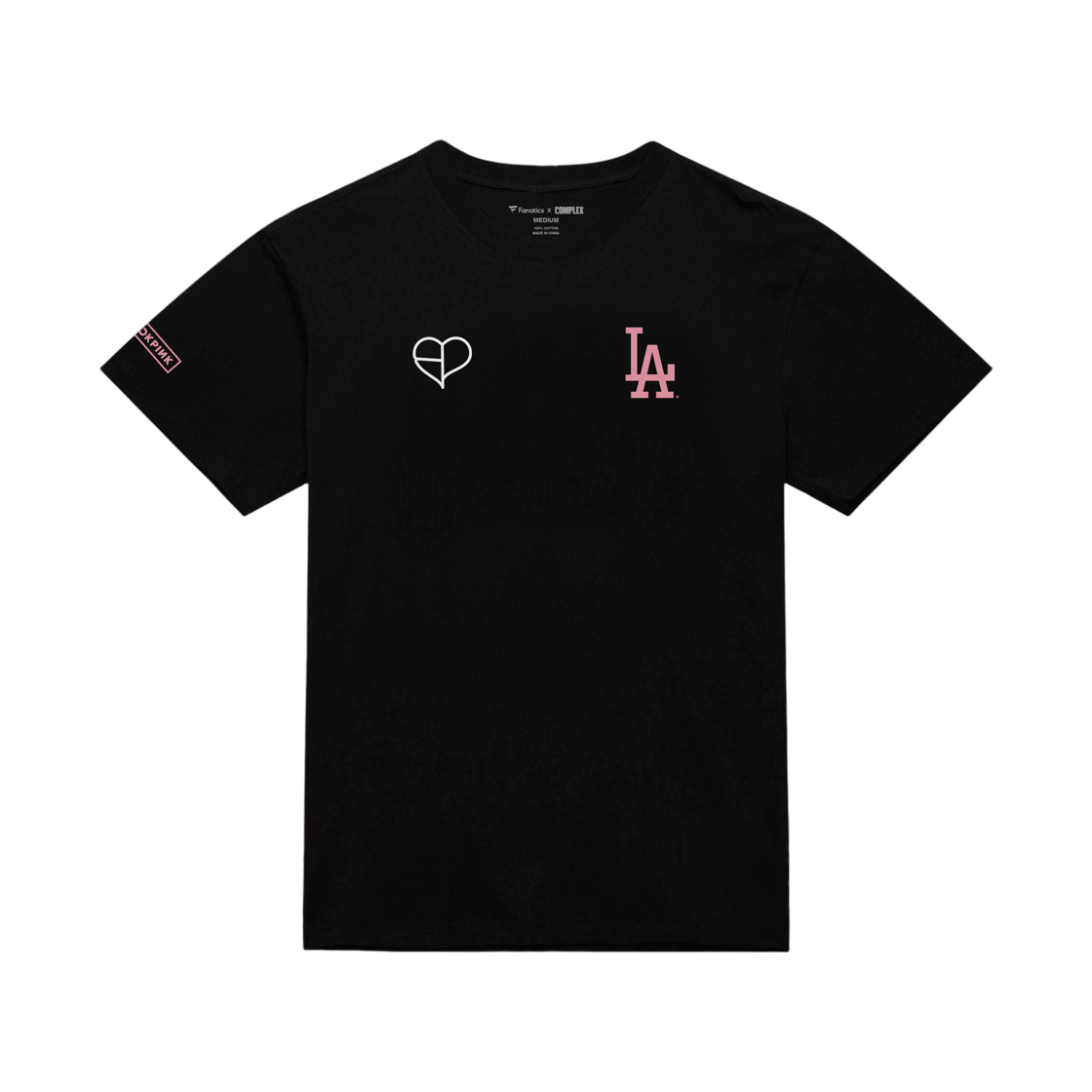 블랙핑크 뛰어 x 다저스 LA 티셔츠 블랙(Blackpink Jump x Dodgers LA T-Shirt Black) - 1