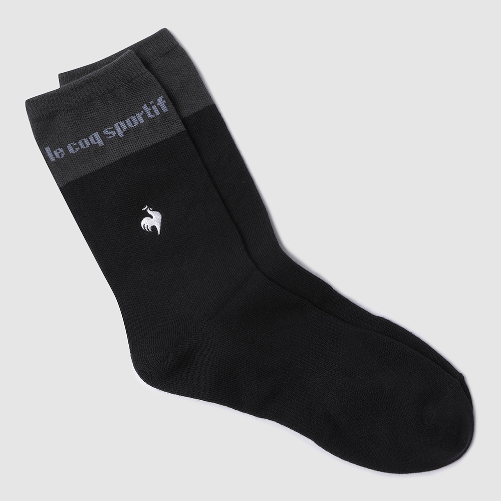 르꼬끄 스포르티브 자카드 로고 하이삭스 - 블랙 QQ323ASC91(le coq sportif Jacquard Volume Logo High Socks Black) - 3