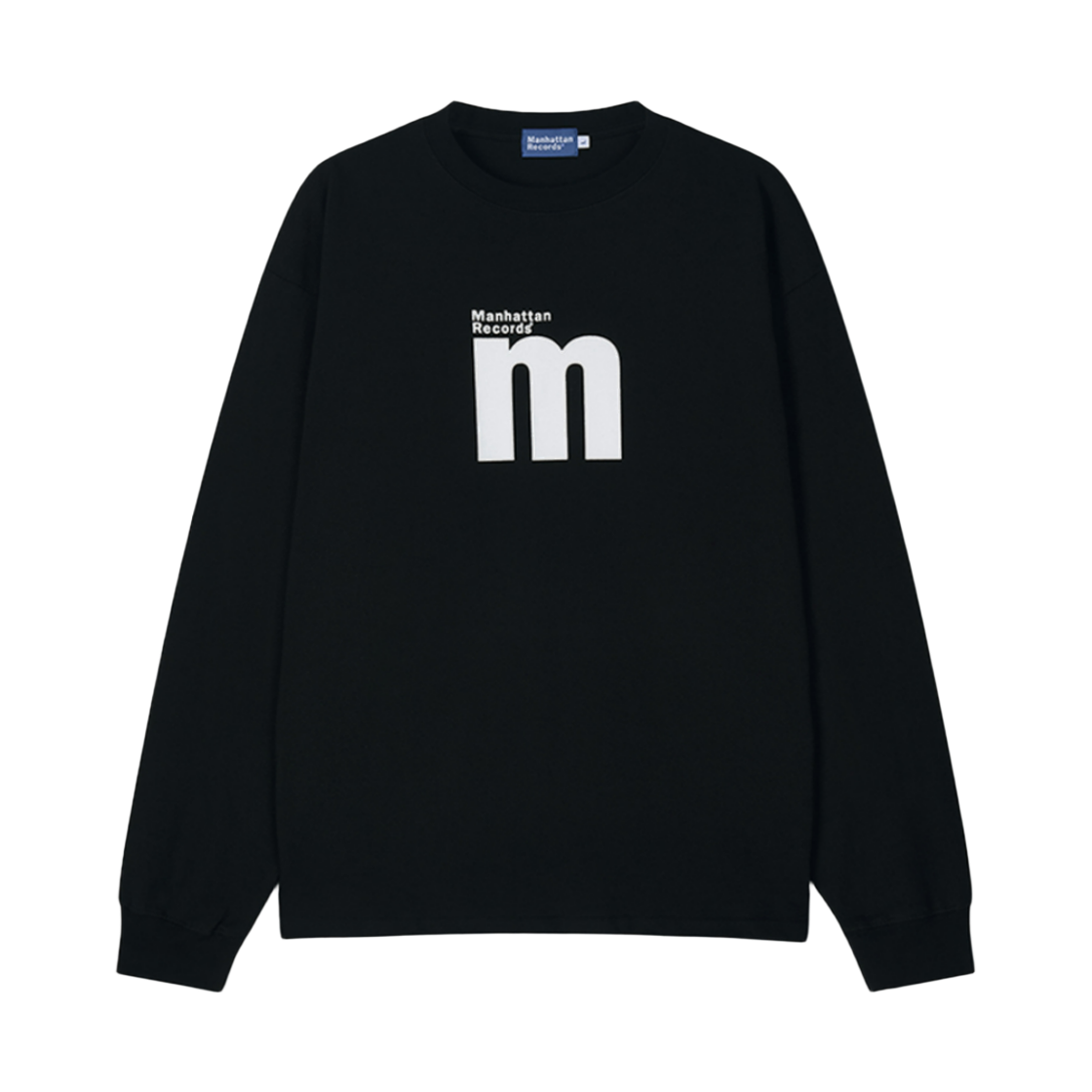 맨하탄 레코즈 엠 박스 로고 롱슬리브 - 블랙