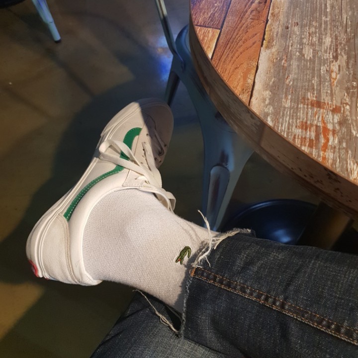 Vans Style 36 Marshmallow Jolly Green 착용 스타일