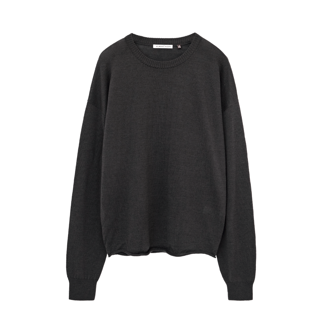 HM5LKN9014A4 Polyteru Human Index Human Loosed Knit 002 Gray