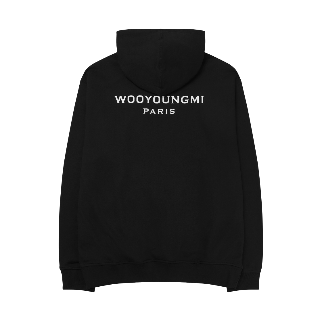 우영미 백로고 후드 티셔츠 블랙 - 25SS(Wooyoungmi Back Logo Hooded T-Shirt Black - 25SS)