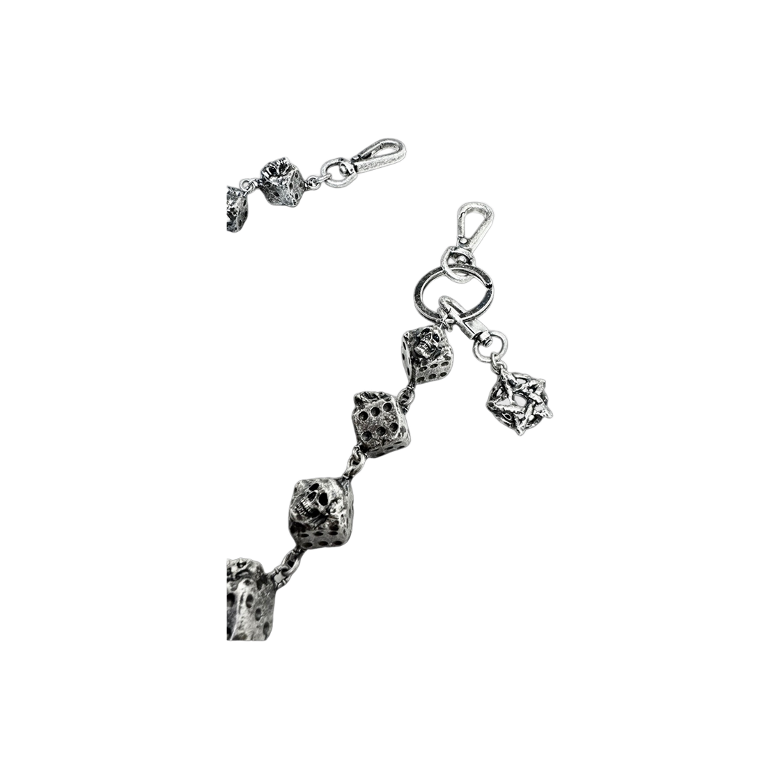 프리오더] 에모스탠스클럽 스컬 다이스 15 링크 체인 앤틱 실버