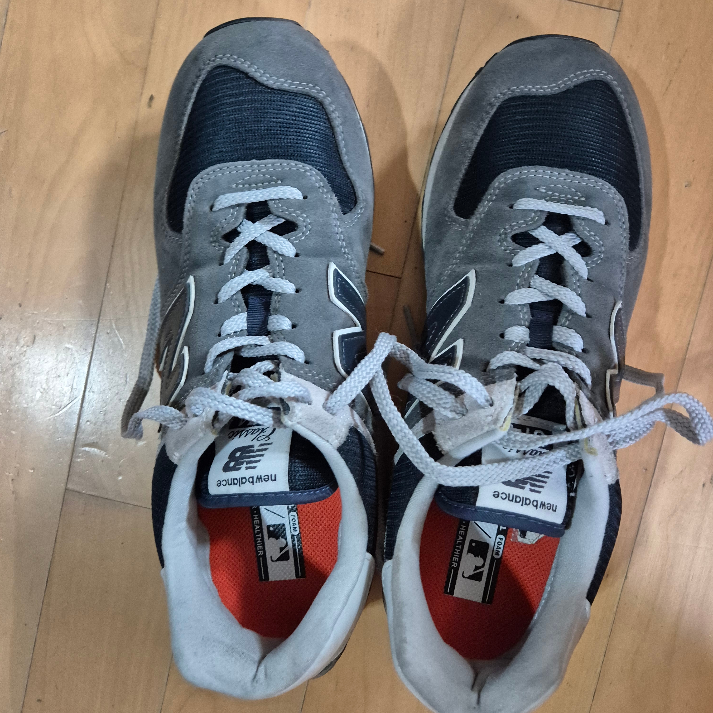 New Balance 574 Navy - D Standard 착용 스타일
